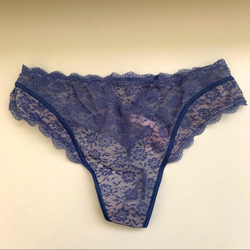 Victoria’s Secret Blue Sexy Lace Thong NWT